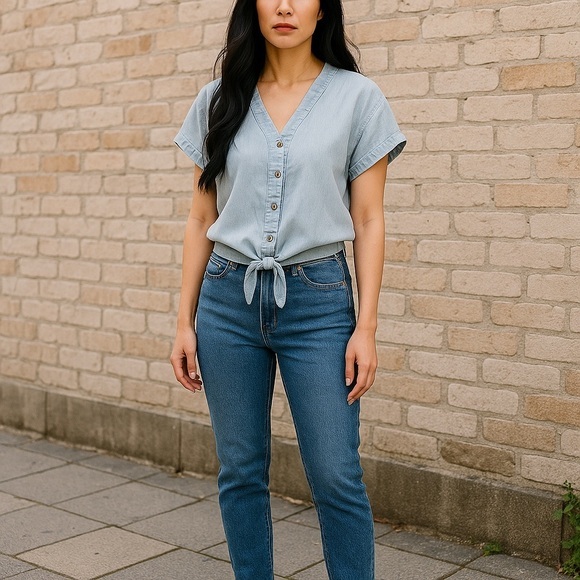 Daniel Cremieux Blue Blouse Elegant Top - Picture 1 of 7